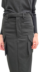 Jupe cargo longue noir Firbanks Skirt RP02E 4379 WGP 09 Rick Owens Femme Strasbourg fashion mode créateur boutique