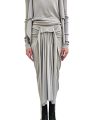 Jupe longue drapée avant gris Pearl Knee Draped Skirt RP02E 4384 JR 08 Rick Owens Femme mode women fashion créateur 