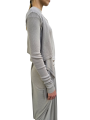 Jupe longue drapée avant gris Pearl Knee Draped Skirt RP02E 4384 JR 08 Rick Owens Femme mode women fashion créateur 