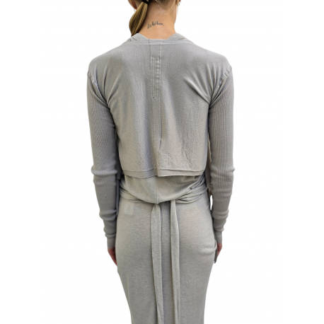 Jupe longue drapée avant gris Pearl Knee Draped Skirt RP02E 4384 JR 08 Rick Owens Femme mode women fashion créateur 