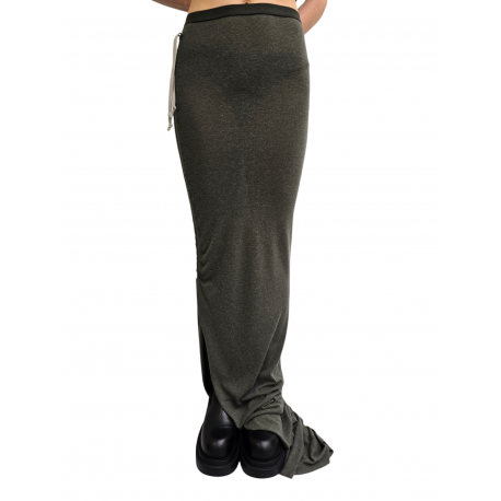 Jupe fente plissée côté verte laine coton Edfu RP02E 4359 JR 25 Rick Owens Femme concept store fashion boutique Strasbourg