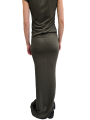 Jupe fente plissée côté verte laine coton Edfu RP02E 4359 JR 25 Rick Owens Femme concept store fashion boutique Strasbourg