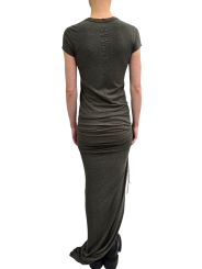 Jupe fente plissée côté verte laine coton Edfu RP02E 4359 JR 25 Rick Owens Femme concept store fashion boutique Strasbourg