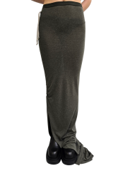 Jupe fente plissée côté verte laine coton Edfu RP02E 4359 JR 25 Rick Owens Femme concept store fashion boutique Strasbourg