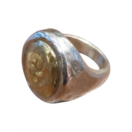 Bague Aloan 3 argent cœur cuivre grande 3 S CU 24g90 Rosa Maria Jewellery boutique Strasbourg bijoux femme homme