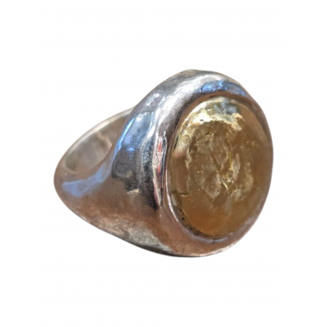 Bague Aloan 3 argent cœur cuivre grande 3 S CU 24g90 Rosa Maria Jewellery boutique Strasbourg bijoux femme homme