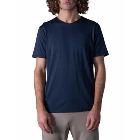 T-shirt Milo col v navy manches courtes coton Pima Anonym Homme boutique Strasbourg vêtement basic mode