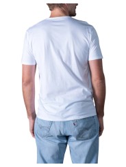 T-shirt Milo col v BLANC manches courtes coton Pima Anonym Homme boutique vêtement Strasbourg mode basic