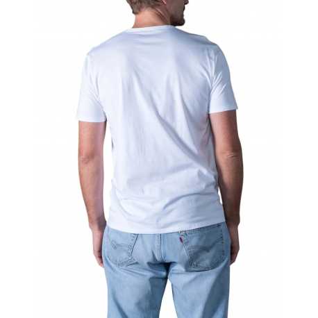 T-shirt Milo col v BLANC manches courtes coton Pima Anonym Homme boutique vêtement Strasbourg mode basic