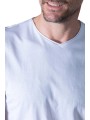 T-shirt Milo col v BLANC manches courtes coton Pima Anonym Homme boutique vêtement Strasbourg mode basic