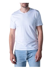 T-shirt Milo col v BLANC manches courtes coton Pima Anonym Homme boutique vêtement Strasbourg mode basic
