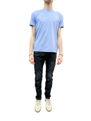 T-shirt Milow col v CHAMBRAY manches courtes coton Pima Anonym Homme boutique Strasbourg vêtement basic mode