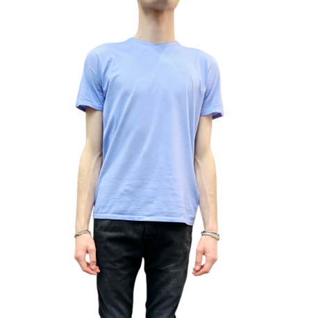 T-shirt Milow col v CHAMBRAY manches courtes coton Pima Anonym Homme boutique Strasbourg vêtement basic mode