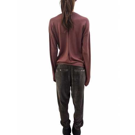 Pantalon Dark dust pan de velours zip bas Tecuatl Track Pant RP02E 4320 V 78 Rick Owens Femme mode concept store 