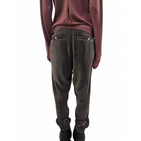 Pantalon Dark dust pan de velours zip bas Tecuatl Track Pant RP02E 4320 V 78 Rick Owens Femme mode concept store 