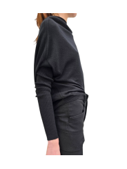 Pull Crater Knit noir mérinos manches longues RP02E 4629 M 09Rick Owens Femme Strasbourg fashion mode concept store