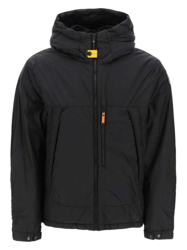 Doudoune Nivek Noir courte écusson noir PMJKBC02 0541 Pjs Parajumpers Homme Strasbourg boutique online downjacket