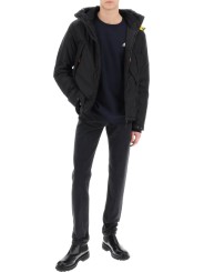 Doudoune Nivek Noir courte écusson noir PMJKBC02 0541 Pjs Parajumpers Homme Strasbourg boutique online downjacket