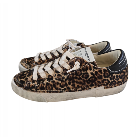 Baskets sneakers Paris low Leopard spoiler chocolat Philippe Model Femme PRLD DVA1 boutique Strasbourg fashion mode