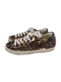 Baskets sneakers Paris low Leopard spoiler chocolat Philippe Model Femme PRLD DVA1 boutique Strasbourg fashion mode