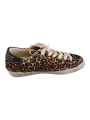 Baskets sneakers Paris low Leopard spoiler chocolat Philippe Model Femme PRLD DVA1 boutique Strasbourg fashion mode