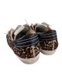 Baskets sneakers Paris low Leopard spoiler chocolat Philippe Model Femme PRLD DVA1 boutique Strasbourg fashion mode