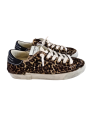 Baskets sneakers Paris low Leopard spoiler chocolat Philippe Model Femme PRLD DVA1 boutique Strasbourg fashion mode
