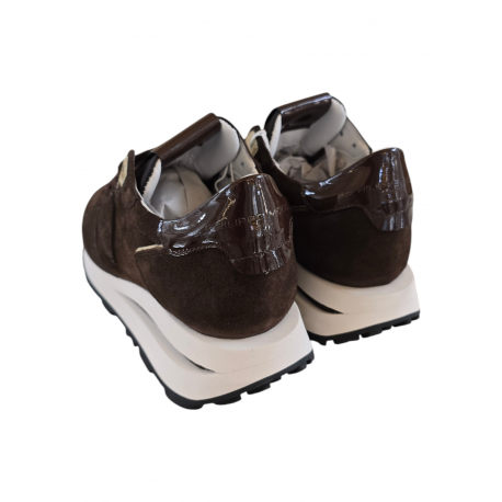 Baskets Tropez High suède spoiler verni chocolat Philippe Model Femme TKLD DM15 boutique Strasbourg fashion mode sneakers