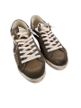 Sneakers cuir vieilli taupe vert Paris low Philippe Model Homme baskets PRLU XP10 boutique Strasbourg fashion mode baskets Sneakers cuir vieilli taupe vert Paris low Philippe Model Homme baskets PRLU XP10 boutique Strasbourg fashion mode baskets