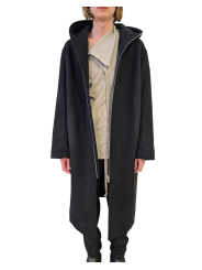 Manteau long noir capuche zip Gimp Mac Rick Owens homme RU02E 1979 WSF 09 boutique Strasbourg vêtement avant garde