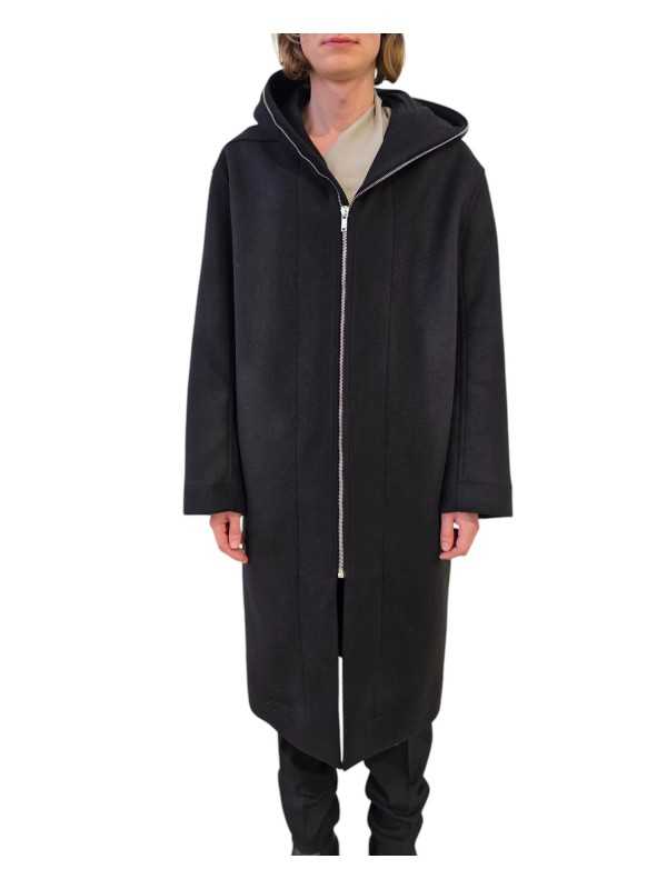 Manteau long noir capuche zip Gimp Mac Rick Owens homme RU02E 1979 WSF 09 boutique Strasbourg vêtement avant garde