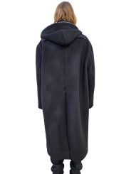 Manteau long noir capuche zip Gimp Mac Rick Owens homme RU02E 1979 WSF 09 boutique Strasbourg vêtement avant garde