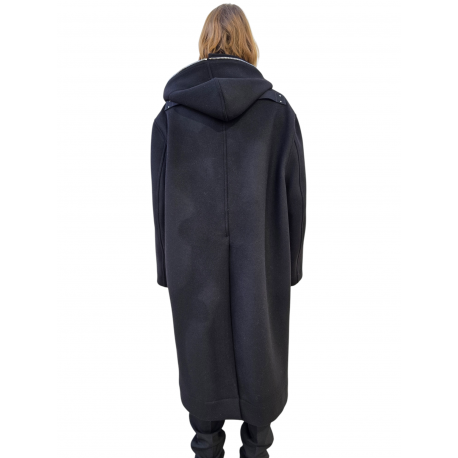 Manteau long noir capuche zip Gimp Mac Rick Owens homme RU02E 1979 WSF 09 boutique Strasbourg vêtement avant garde