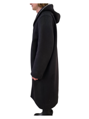Manteau long noir capuche zip Gimp Mac Rick Owens homme RU02E 1979 WSF 09 boutique Strasbourg vêtement avant garde