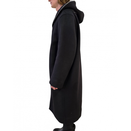 Manteau long noir capuche zip Gimp Mac Rick Owens homme RU02E 1979 WSF 09 boutique Strasbourg vêtement avant garde