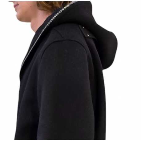 Manteau long noir capuche zip Gimp Mac Rick Owens homme RU02E 1979 WSF 09 boutique Strasbourg vêtement avant garde