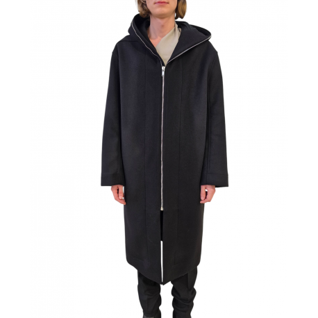 Manteau long noir capuche zip Gimp Mac Rick Owens homme RU02E 1979 WSF 09 boutique Strasbourg vêtement avant garde