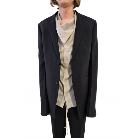 Veste costume noire sangle dos Concordian grain de poudre Rick Owens Homme RU02E 1721 WGP 09 boutique Strasbourg vêtement