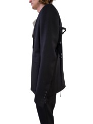 Veste costume noire sangle dos Concordian grain de poudre Rick Owens Homme RU02E 1721 WGP 09 boutique Strasbourg vêtement