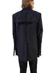 Veste costume noire sangle dos Concordian grain de poudre Rick Owens Homme RU02E 1721 WGP 09 boutique Strasbourg vêtement