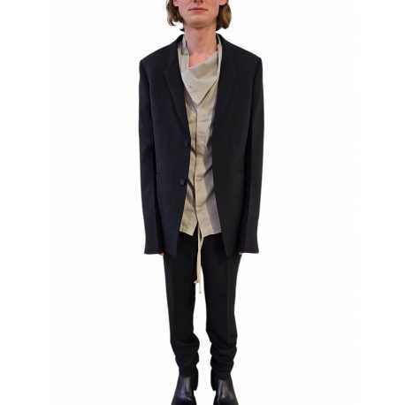 Veste costume noire sangle dos Concordian grain de poudre Rick Owens Homme RU02E 1721 WGP 09 boutique Strasbourg vêtement