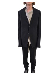 Veste costume noire sangle dos Concordian grain de poudre Rick Owens Homme RU02E 1721 WGP 09 boutique Strasbourg vêtement
