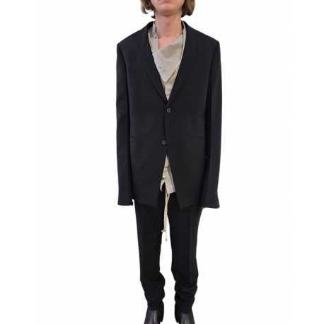 Veste costume noire sangle dos Concordian grain de poudre Rick Owens Homme RU02E 1721 WGP 09 boutique Strasbourg vêtement