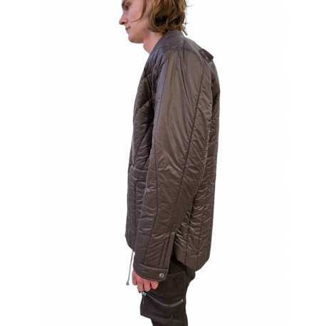 Veste doudoune matelassée col v dark dust Rick Owens Homme RU02E 1755 NPT1 78 boutique Strasbourg vêtement avant-garde