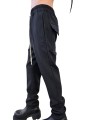 Pantalon noir Drawstring slim Long Rick Owens homme RU02E 1390 WGP 09 boutique Strasbourg vêtement avant garde mode