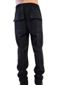 Pantalon noir Drawstring slim Long Rick Owens homme RU02E 1390 WGP 09 boutique Strasbourg vêtement avant garde mode