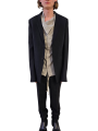 Pantalon noir Drawstring slim Long Rick Owens homme RU02E 1390 WGP 09 boutique Strasbourg vêtement avant garde mode