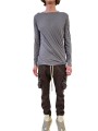Pantalon Mastodon cargo Dark Dust Cuir agneau stretch Rick Owens homme RU02E 1396 LSV 78 vêtement boutique Strasbourg