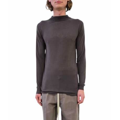 Pull dark dust col montant Mérinos Rick Owens homme RU02E 1625 M 78 boutique Strasbourg online vêtement avant garde mode