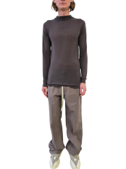 Pull dark dust col montant Mérinos Rick Owens homme RU02E 1625 M 78 boutique Strasbourg online vêtement avant garde mode